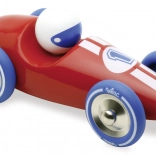 Vilac voiture de course rouge avec roues bleues