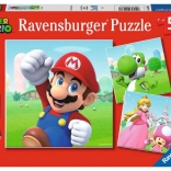 RAVENSBURGER kinderpuzzel SUPER MARIO 3×49 stukjes
