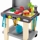 Kids' gas grill with side table and accessories