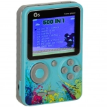 Console de jeu rétro portable mini – 500 jeux, bleu