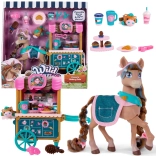 Wild Manes Cocoa – pony with café cart and accessories (20 pieces)