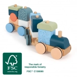 Wooden Stacking Train Arctic small foot