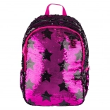 Schoolrugzak met pailletten en sterrenpatroon