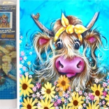 NORIMPEX diamant schilderen – koe met strik 30 × 40 cm