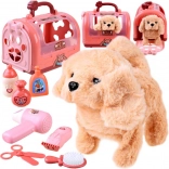 Interactive Plush Puppy in SPA Set with Portable Carry Box