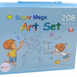 Grote kunstset in koffer met 208 onderdelen