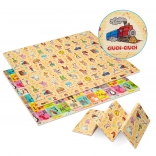 Opvouwbare dubbelzijdige XPE-schuimmat HUMBI 180 × 120 cm – onomatopeeën, alfabet en dierengeluiden