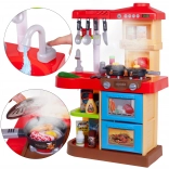 smart play kitchen with lights and sounds, with accessories