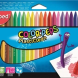 Triangular Plastic Crayons Color'Peps PlastiClean 24 pcs