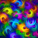 Puzzle Abstrakte neonfarbene Federn 1000 Teile