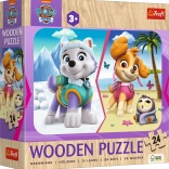 Houten puzzel 24 stukjes meisje Paw Patrol