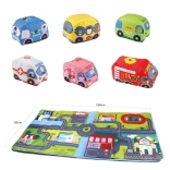 Speelkleed BAYO stadje met kussenvormige autootjes