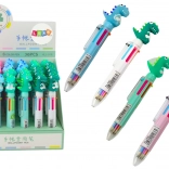 Stylo automatique multicolore dinosaure 6 couleurs