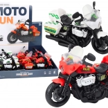 Police Motorcycle 1:10 Lights Sounds White Red