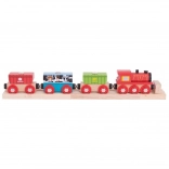Houten trein met voedingswagons Bigjigs Rail