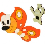 Houten decoratieve magnetische vlinder