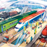 Puzzel 100 stukjes Treinstation