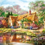 Puzzel 3000 stukjes Schemering bij Woodgreen Pond