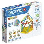 jeu de construction magnétique Geomag Supercolor Panels recyclé, 42 pièces