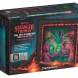 stranger things le monde à l’envers puzzle 520 pièces avec éclairage led clementoni