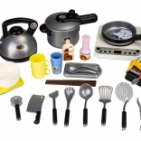 Küchen- und Grillset für Kinder mit Geräuschen und LED, 40 Teile