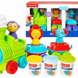 Fisher-Price petit train avec pâte à modeler, 3 couleurs