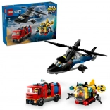 LEGO CITY helicopter, fire truck and submarine