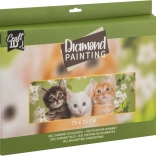 Diamant schilderen - Kittens 75x25cm