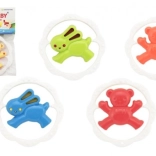 hochet et anneau de dentition bébé rond – ourson ou lapin
