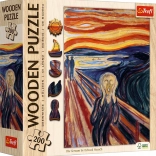 Houten dubbelzijdige puzzel TREFL – EDVARD MUNCH: De Schreeuw, 200 stukjes