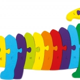 Puzzle en bois crocodile – apprentissage des lettres de l’alphabet