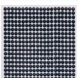 Self-adhesive black rhinestones PLAYBOX 5 mm, 525 pcs