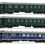 Roco set van 3 sneltreinrijtuigen ČSD, tijdperk III–IV, H0