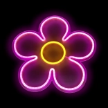 Lampe néon LED pour enfants Fleur