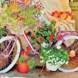 Puzzle Fahrrad mit Blumen 1000 Teile