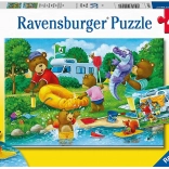 Puzzel Berenfamilie kampeert 2×24 stukjes RAVENSBURGER