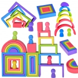 Wooden Montessori Puzzle – Colorful Geometric Shapes and Figures