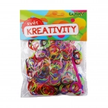 Magische tweekleurige vlechtelastiekjes – mix van kleuren, 300 stuks met accessoires