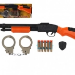 Ensemble de jouets de policier avec fusil, balles et menottes