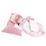 Antonio Juan Clara – realistic talking baby doll, soft cloth body, 34 cm