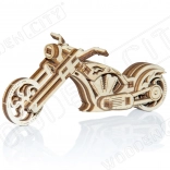 Puzzle 3D en bois moto CHOPPER – mini modèle, 22 pièces