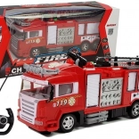 Radio R/C Remote-Controlled Fire Truck Red