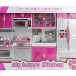 Moderne Kinderküche mit Batteriebetrieb und Zubehör, 39 Teile