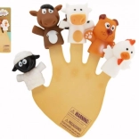 Vingerpoppetjes boerderijdieren 5 stuks