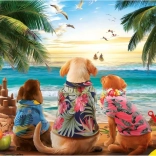 Puzzel Honden op het Strand 1000 stukjes