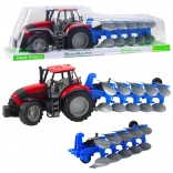 Red tractor with plow 50 cm