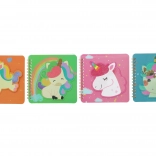 Notebooks 14x14 cm with 3D Unicorn Design