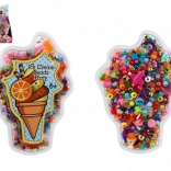 Set van kleurrijke plastic kralen voor creatie