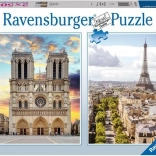 Ravensburger Puzzle Besuch in Paris 2×500 Teile