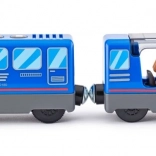 Passenger train with driver and passengers on batteries